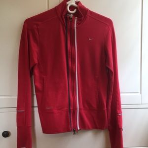 Nike Fit Dry Red zip up athletic jacket